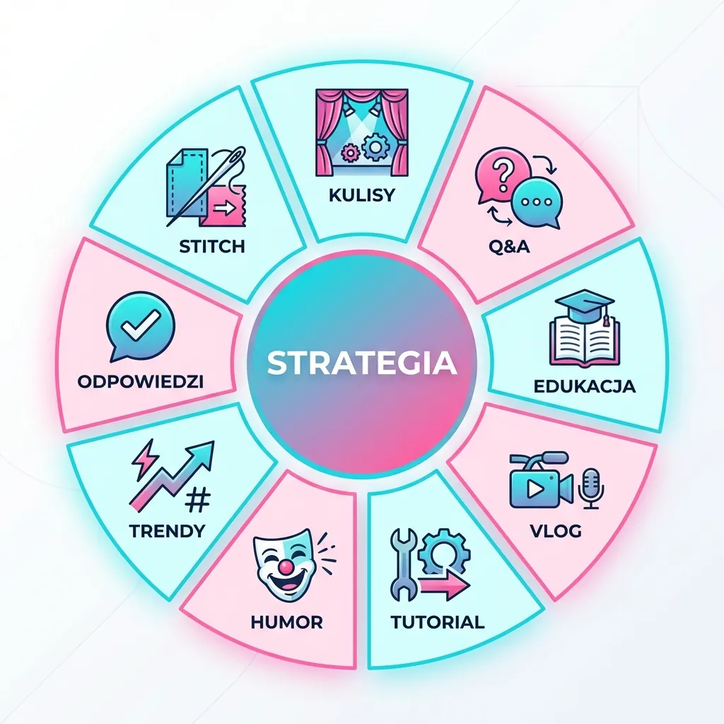 Koło Strategii Contentowej TikTok - 9 Elementów