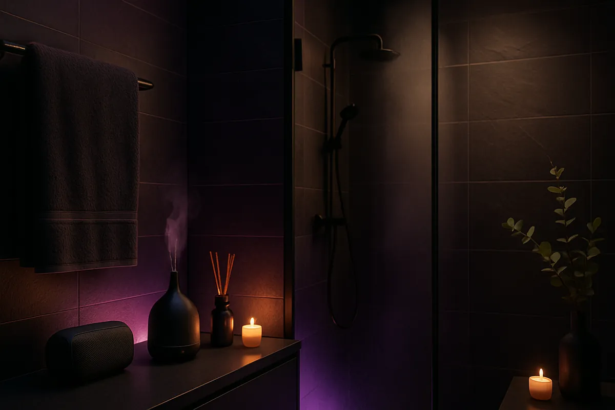 „Dark Showering” podbija TikTok — jak wprowadzić ten nastrój do Twojej łazienki