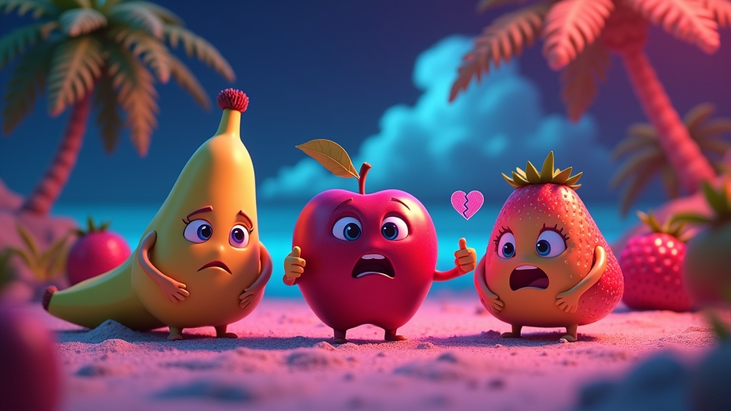 ‘Fruit Love Island’ to najpopularniejsza seria generowana przez AI na TikToku. Czy czekają ją kłopoty w raju?