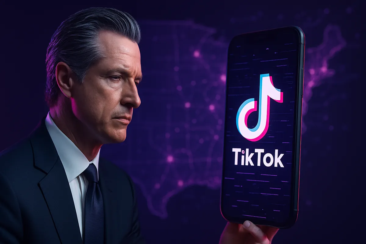 Gubernator Kalifornii Gavin Newsom oskarża TikTok o tłumienie treści krytycznych wobec Trumpa