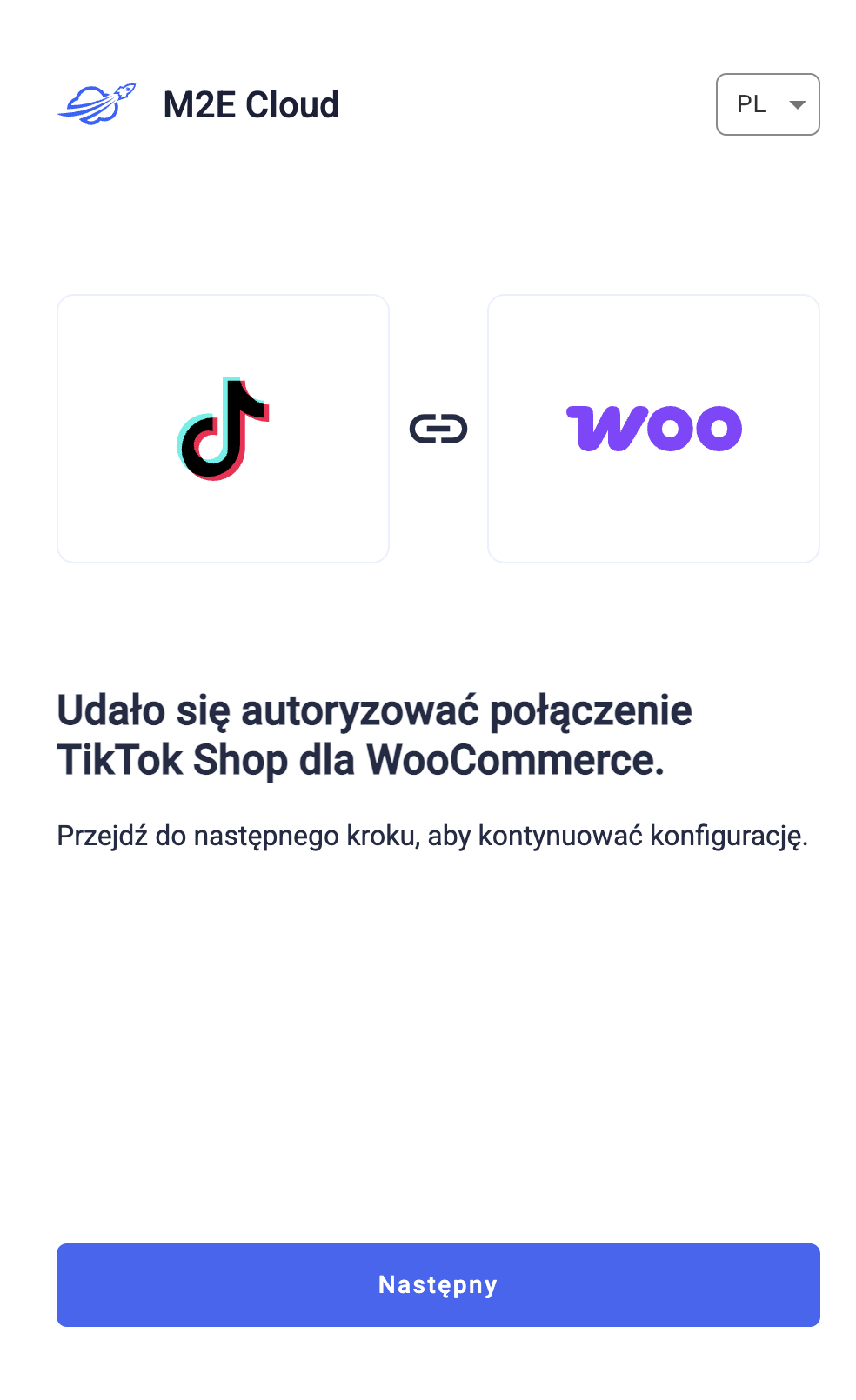 M2E Cloud — udało się autoryzować połączenie TikTok Shop dla WooCommerce