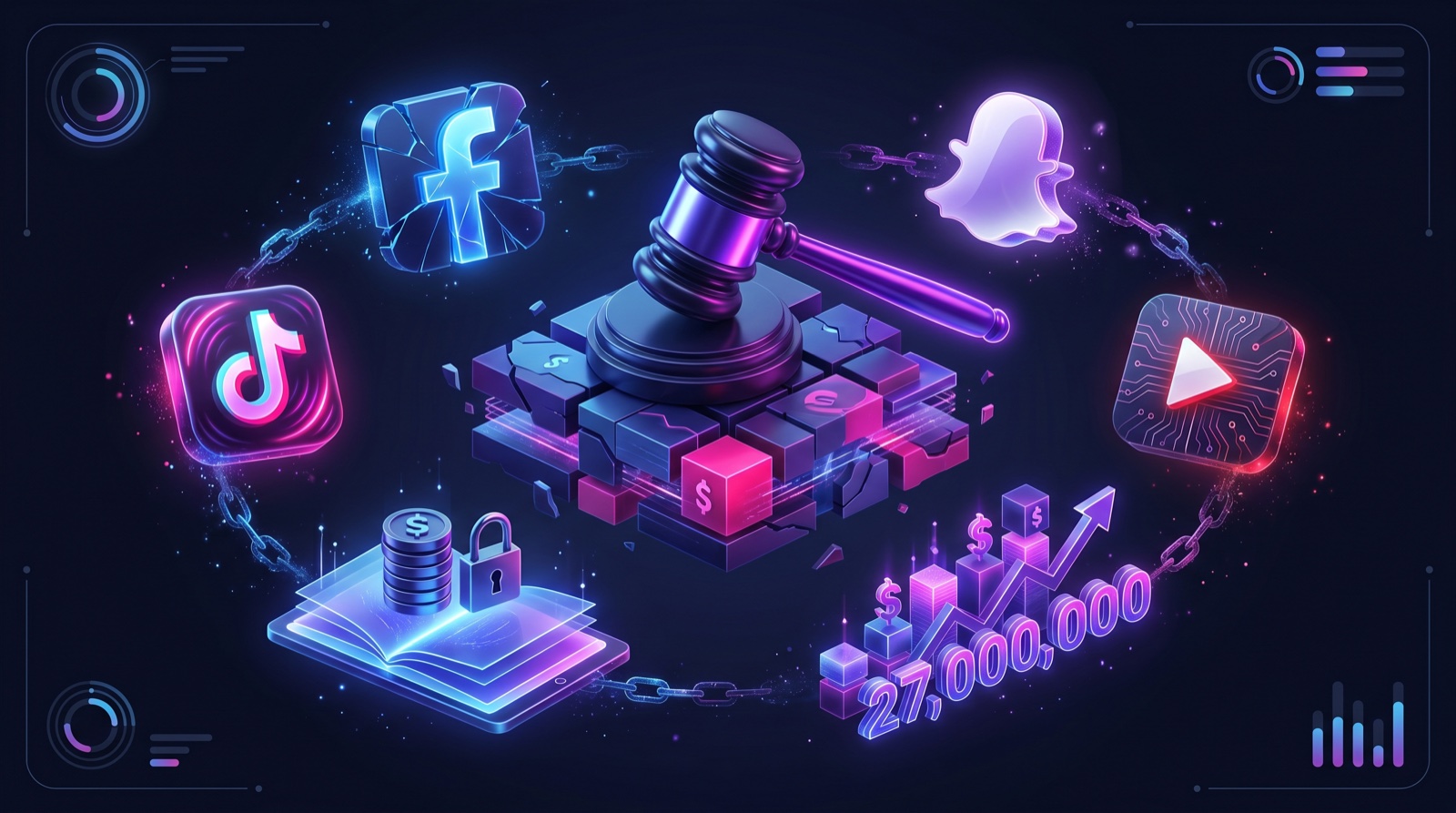 Meta, TikTok, Snap i YouTube zawierają ugodę w pozwie szkolnym na 27 milionów dolarów