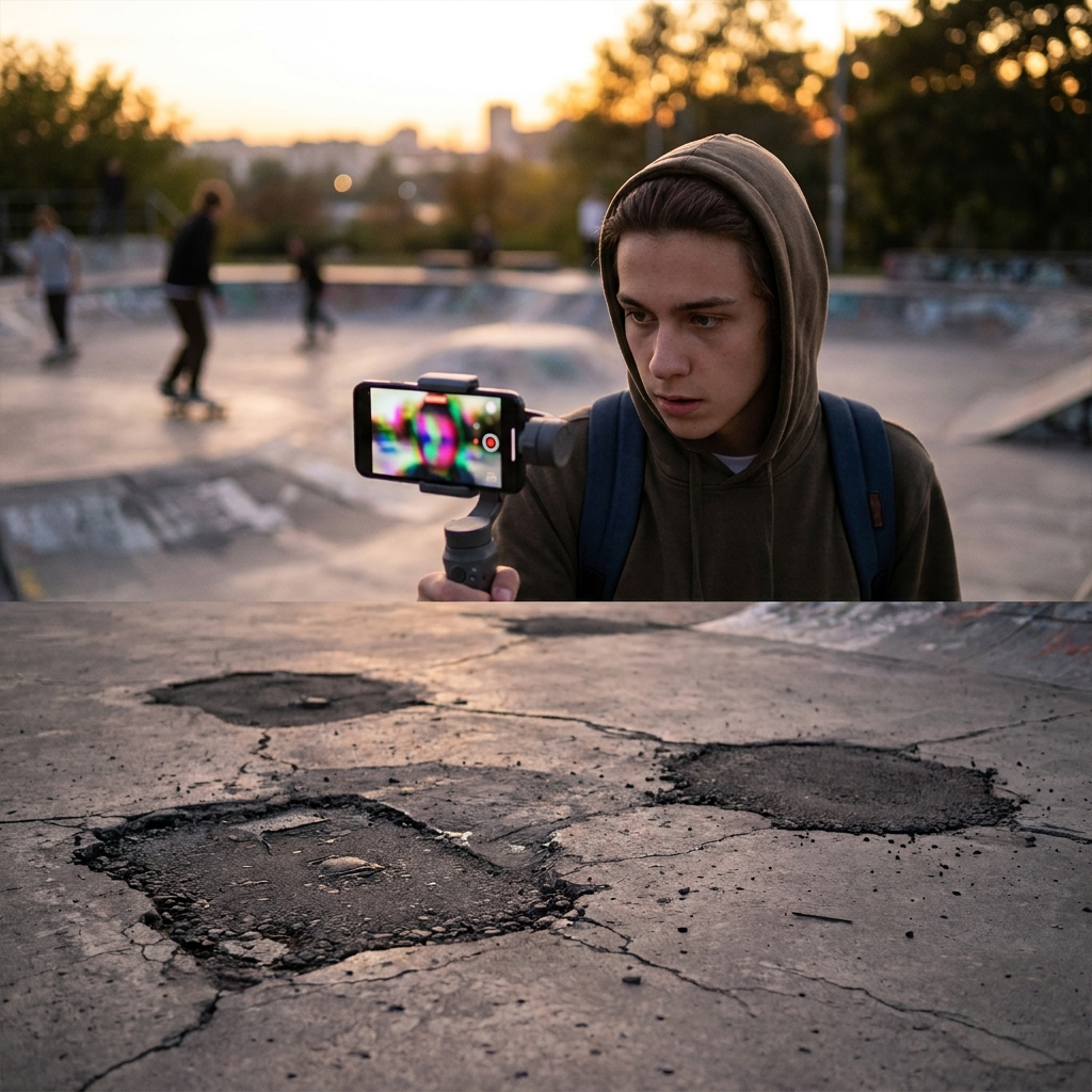 Urzędnicy z Salisbury planują naprawy wybojów w miejskim skateparku po tym, jak film na TikTok przyciągnął uwagę
